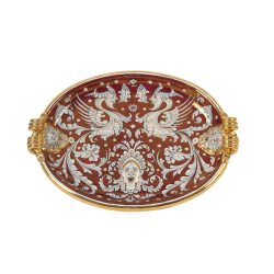 OVAL LIONS TRAY 45X33CM