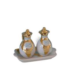 CRUET SET WITH STOPPERS