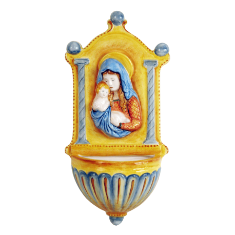 ACQUASANTIERA CM. 23X48 C/MADONNA