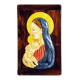 OUR LADY AND CHRIST CHILD 13 1/4in W/WOOD  19X15in