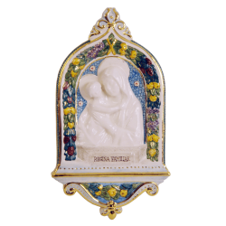 DELLA ROBBIA - OUR LADY AND CHRIST CHILD 7 3/4X14 1/2in